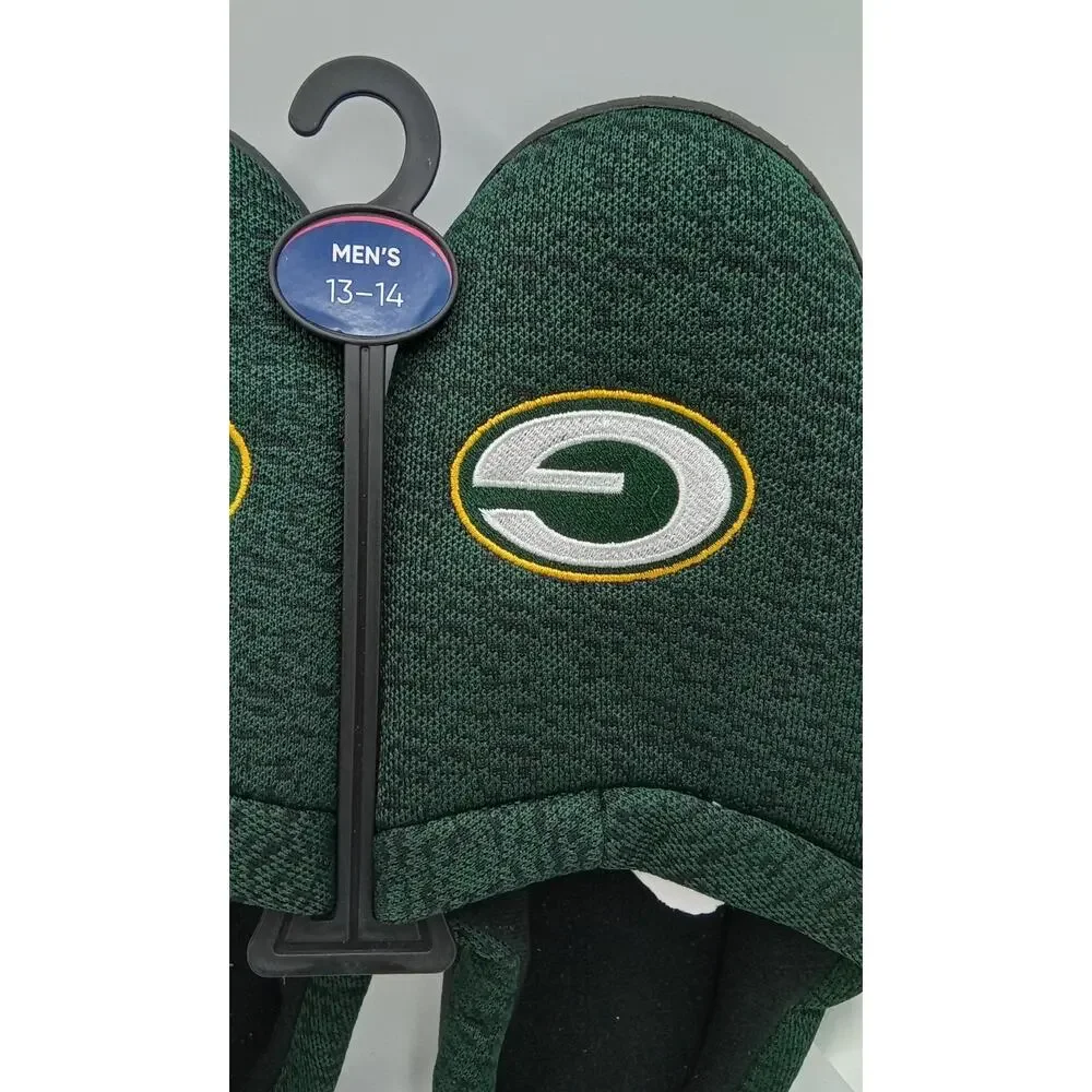 Green Bay Packers NFL Foco Poly Knit Cup Sole Men's Slippers Size XL 13-14